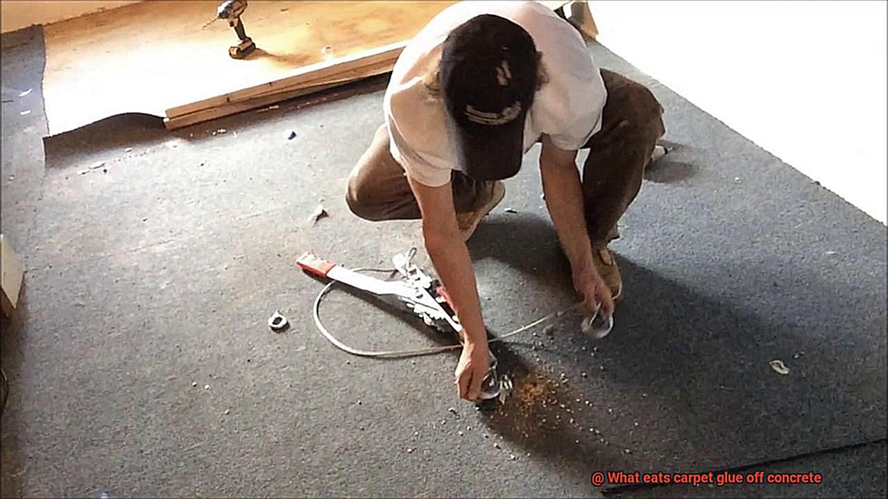 What eats carpet glue off concrete-5